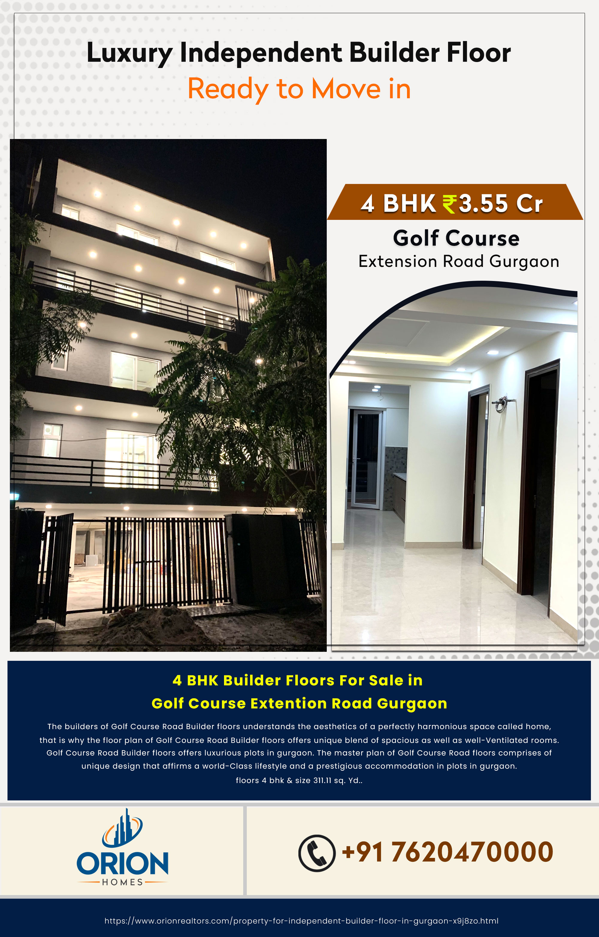  Builder Floor for sale in Golf Course Extension Road Gurgaon