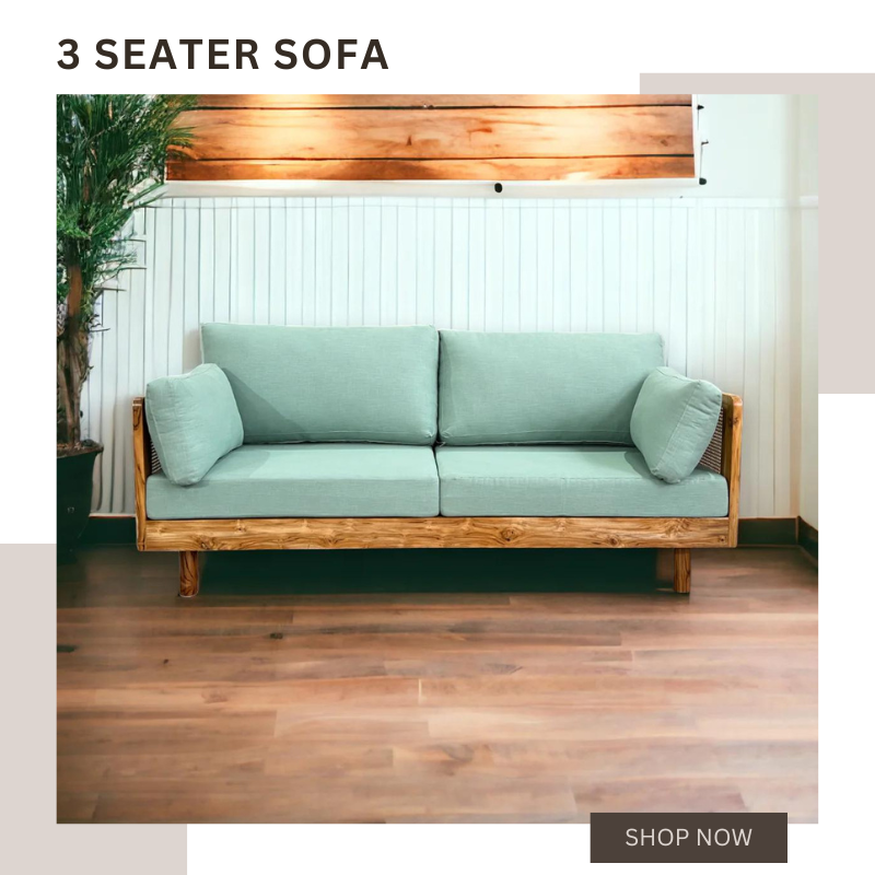  Shop Durable and Stylish 3 Seater Sofa Wooden Options at Nismaaya Decor