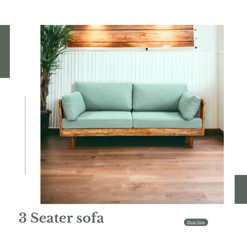  Shop Modern 3 Seater Sofa Wooden Sets for Office Use at Nismaaya Decor