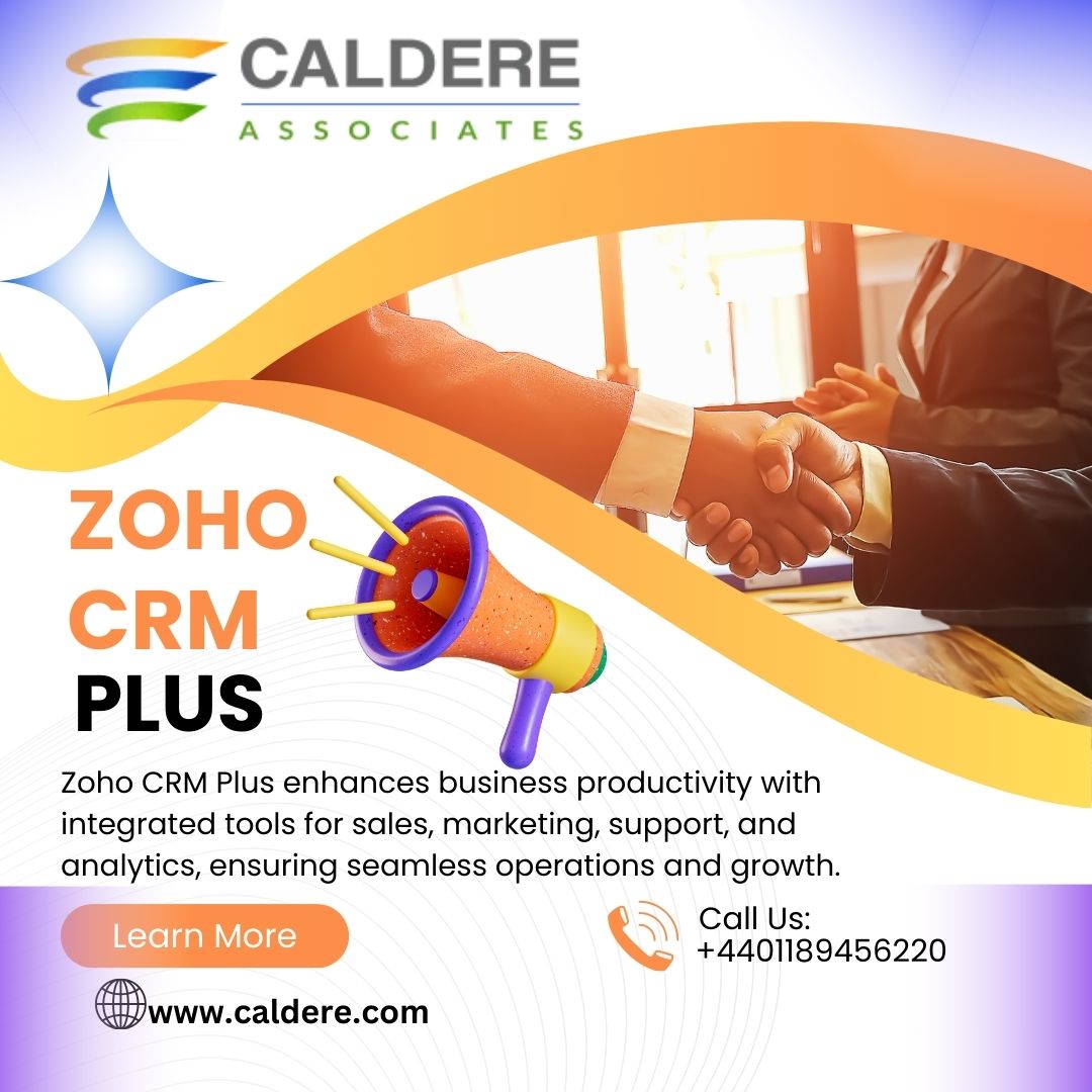  Zoho CRM Plus | Caldere: Comprehensive CRM for Modern Businesses