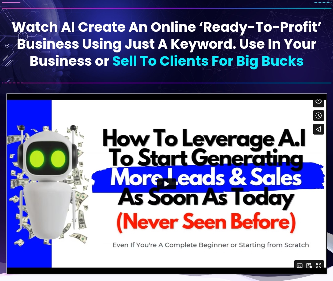  Watch AI Create An Online ‘Ready-To-Profit