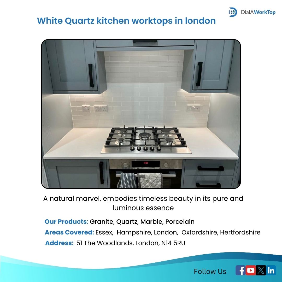  White Quartz Kitchen Worktops in London