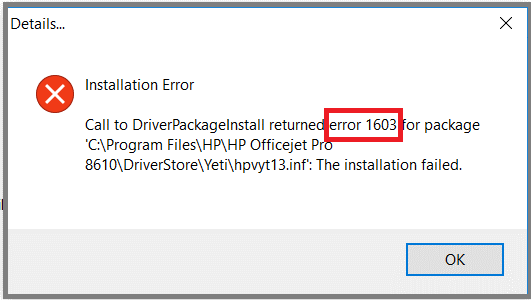  Office Installation Error Code 1603 in Office 2021/2019/Microsoft 365