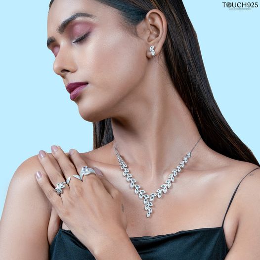  Exquisite Pure Silver Necklace Set - Touch925