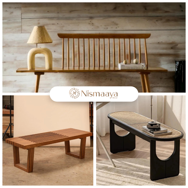  Shop Quality Benches for Your Living Room at Nismaaya Decor