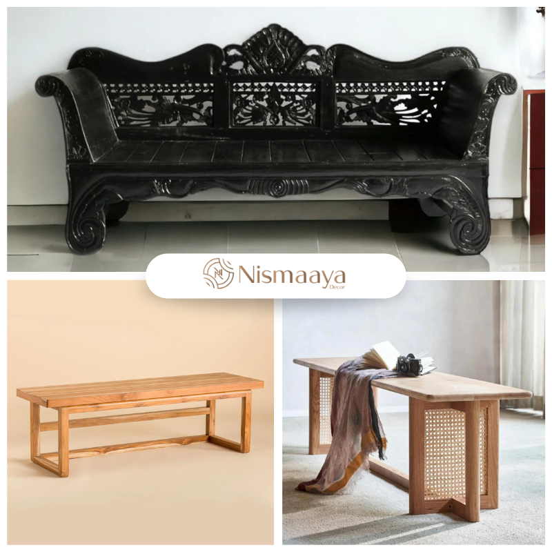  Shop Stylish Wooden Benches for Living Rooms at Nismaaya Decor