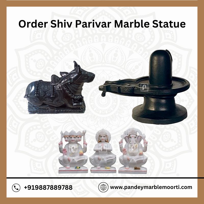  Order Unique Shiv Parivar Marble Statue