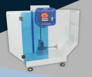  What are the key features and applications of an Izod impact testing machine?