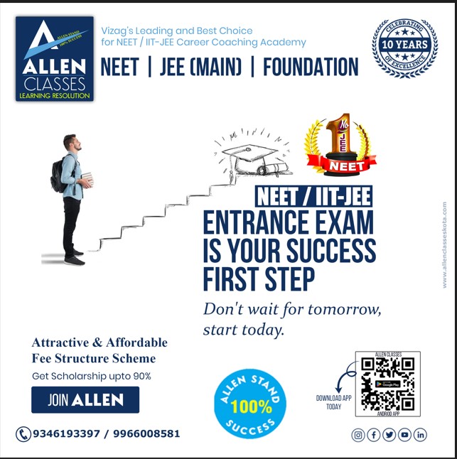  ADMISSIONS OPEN for NEET/IIT-JEE Sankalp Long Term Programme!  ALLEN CLASSES 9346193397 / 9966008581