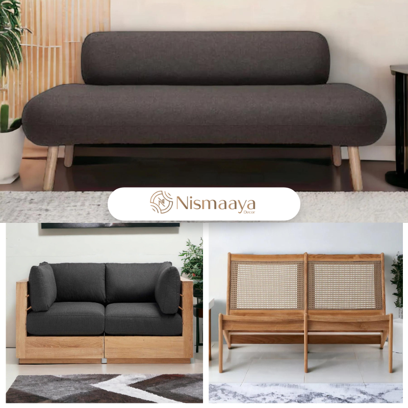  Buy a 2 Seater Sofa Wooden Collection for Your Home at Nismaaya Decor