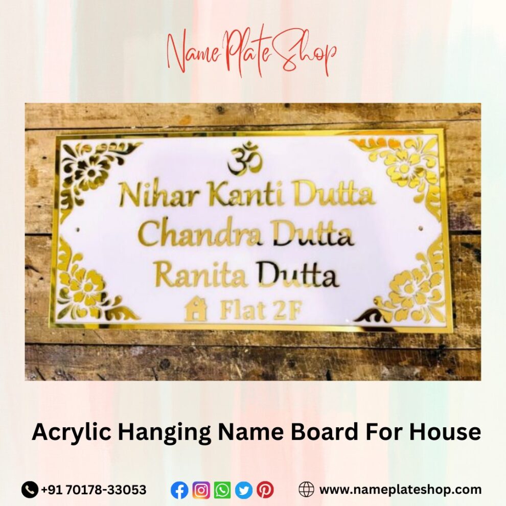  Get Stylish and Customized Acrylic Name Plates at Best Price