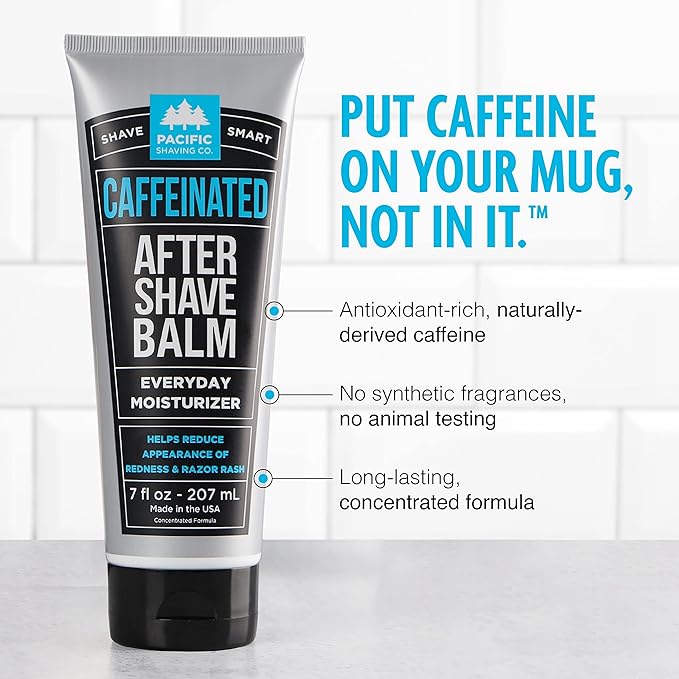  Pacific Shaving Company Caffeinated Aftershave, Men's Grooming Product