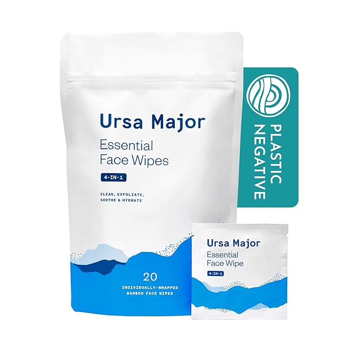  Ursa Major Essential Face Wipes | Natural, Biodegradable, Cruelty-Free