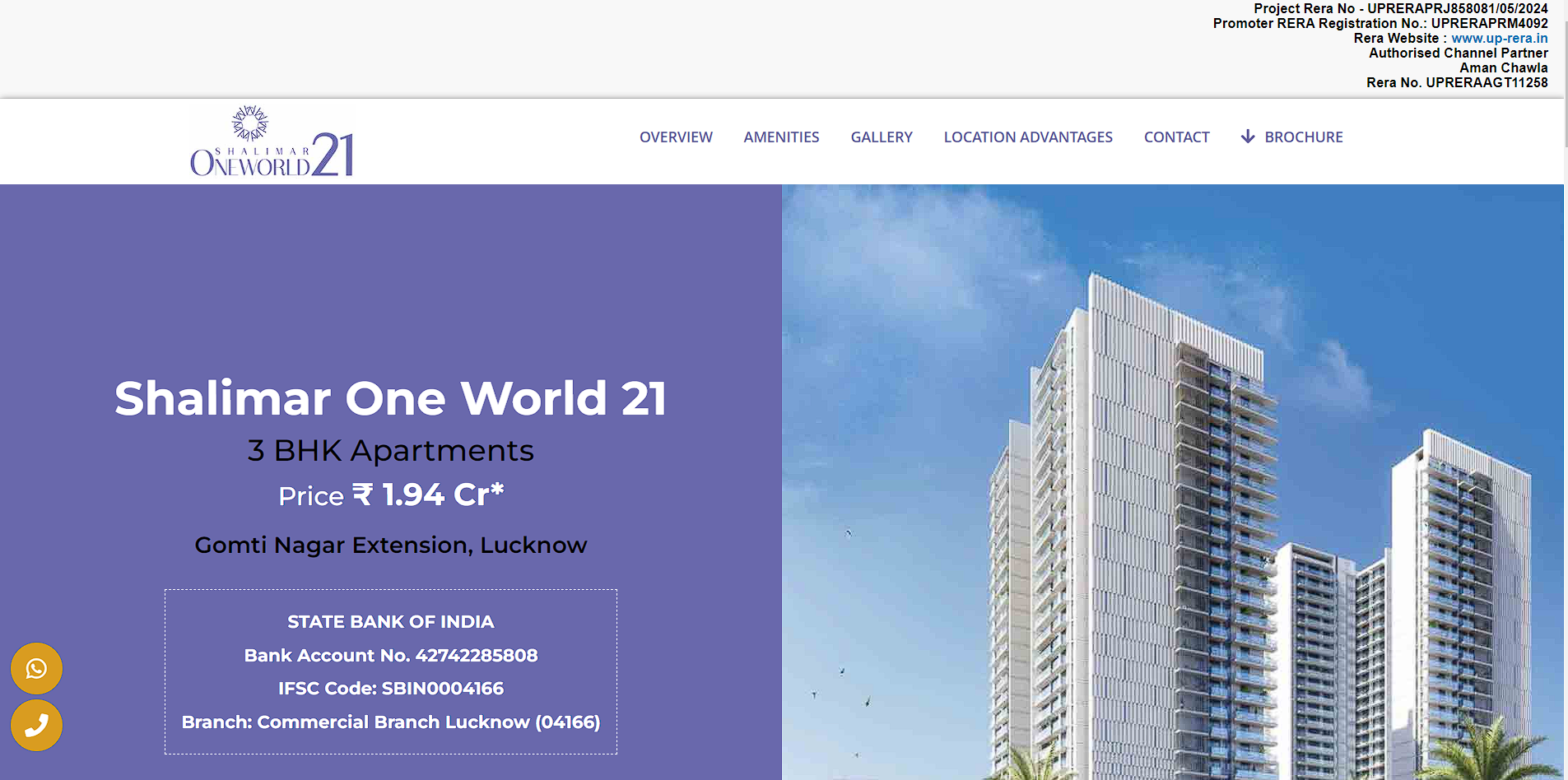  Shalimar One world 21 - New Launch Project Lucknow