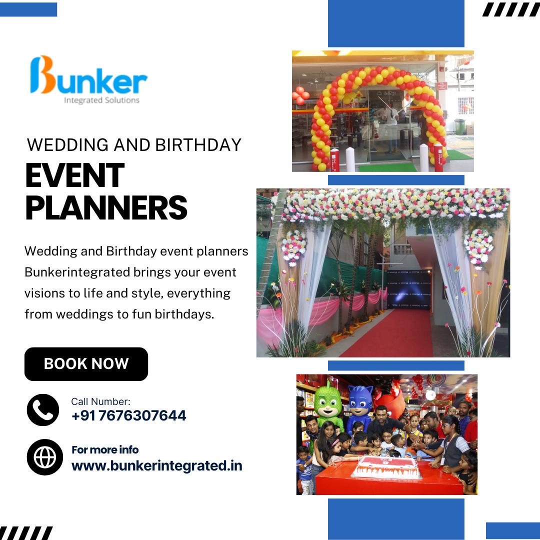  Wedding and Birthday event planners in Bangalore | Bunkerintegrated