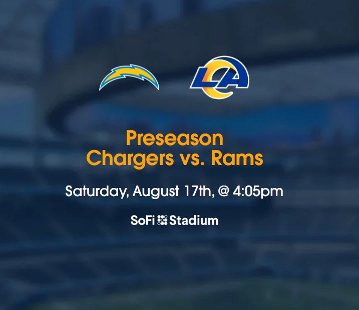  LA Chargers VS LA Rams Tickets