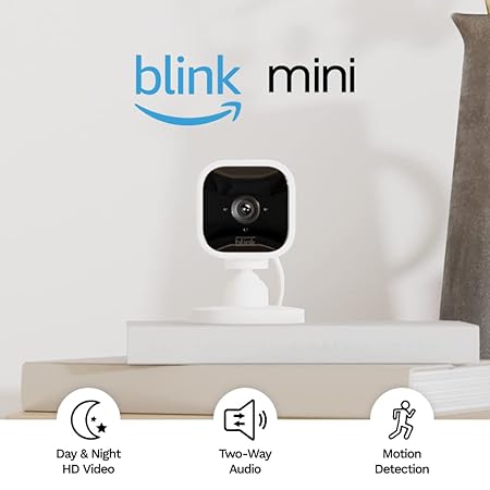  Blink Mini – Compact indoor plug-in smart security camera