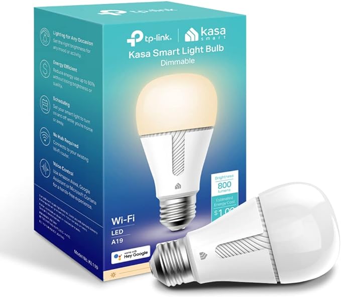  Kasa Smart Light Bulb KL110, LED Wi-Fi smart bulb works with Alexa and Google Home