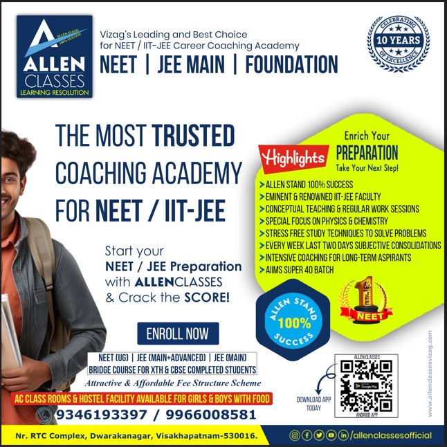  NEET/JEE Sankalp Super Batch Admissions Open!   ALLEN CLASSES 9346193397 / 9966008581