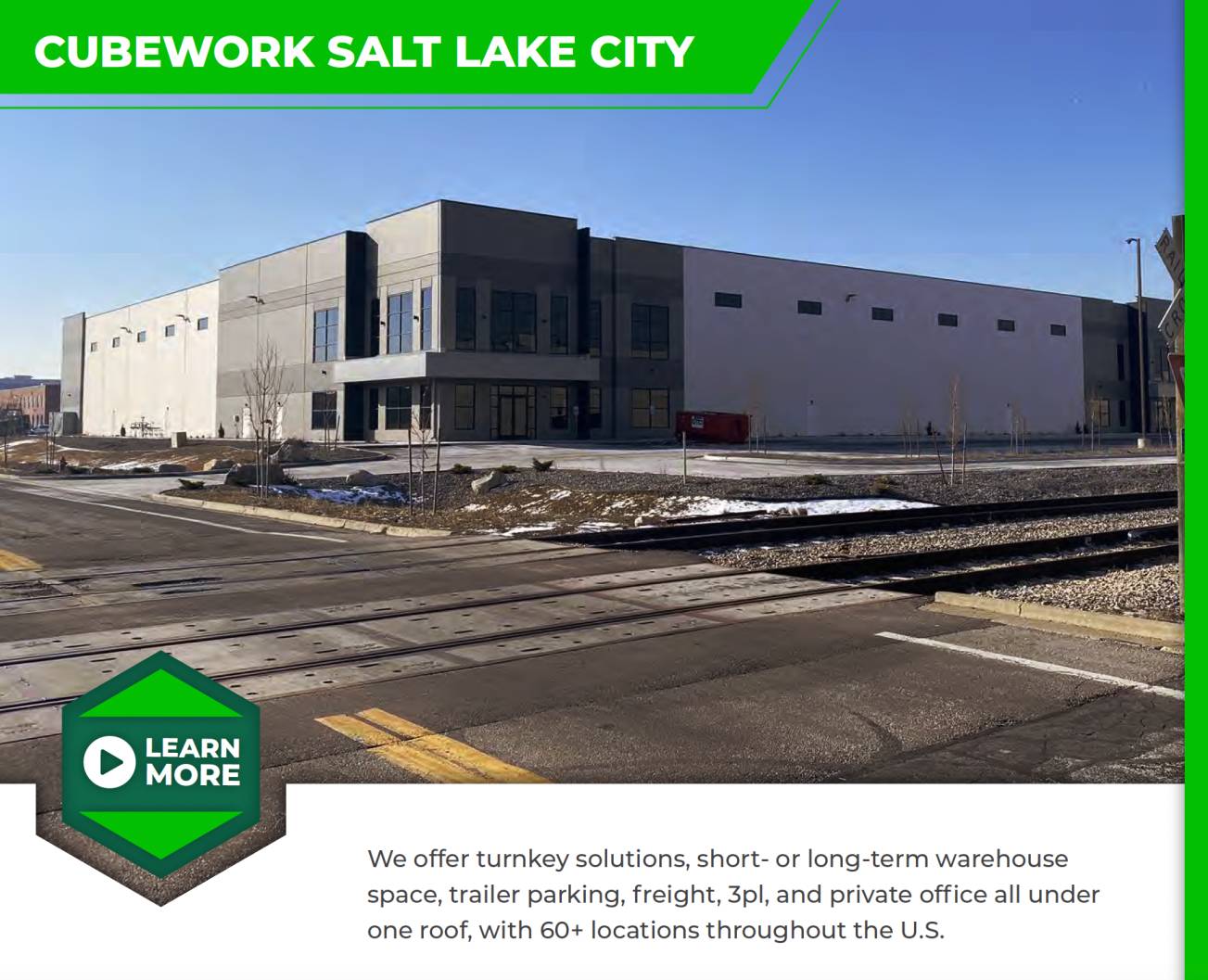  Warehouse Space Available! Cubework - Salt Lake City, UT