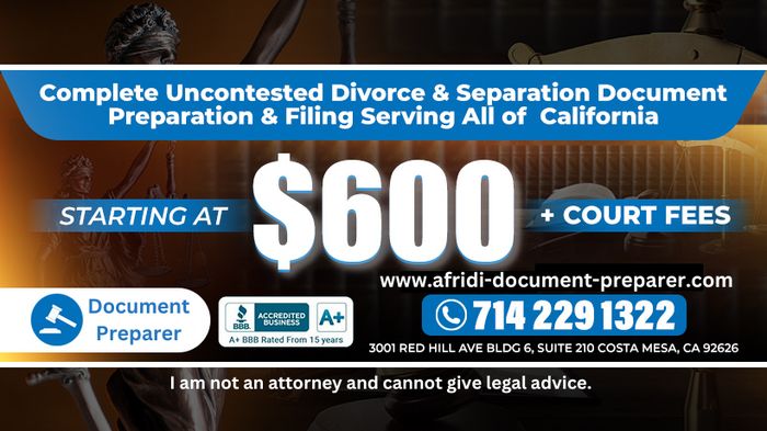  Best Divorce Document Preparer NEWPORT BEACH