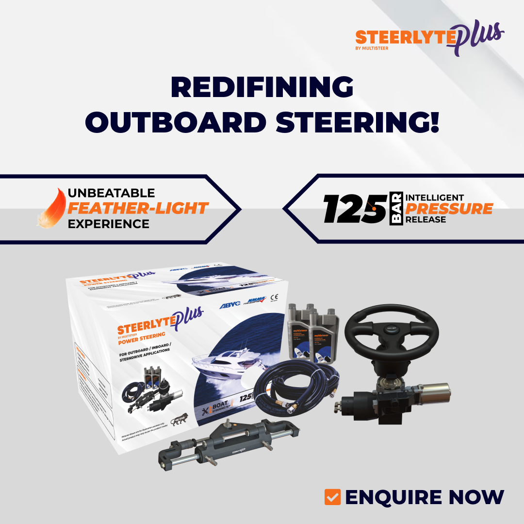  Power-Assisted  Steering System for Outboard | Steerlyte Plus