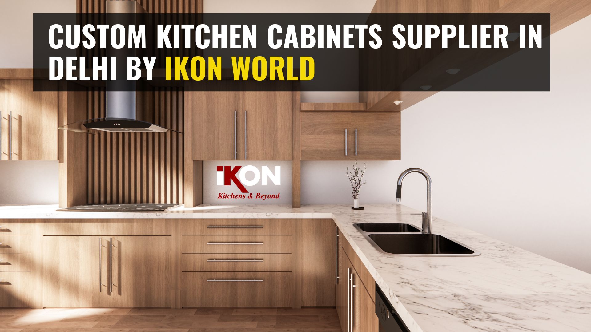  Custom Kitchen Cabinets Supplier in Delhi by Ikon World