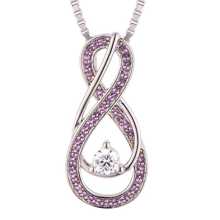  Shop the June Alexandrite Lavender Infinity Necklace Today!