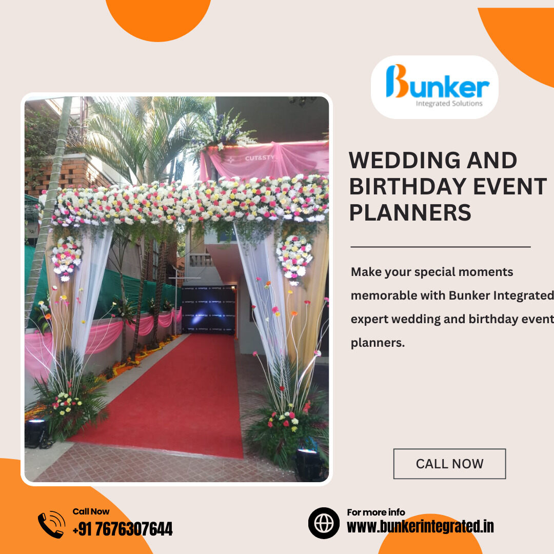  Wedding and Birthday event planners in Bangalore | Bunkerintegrated