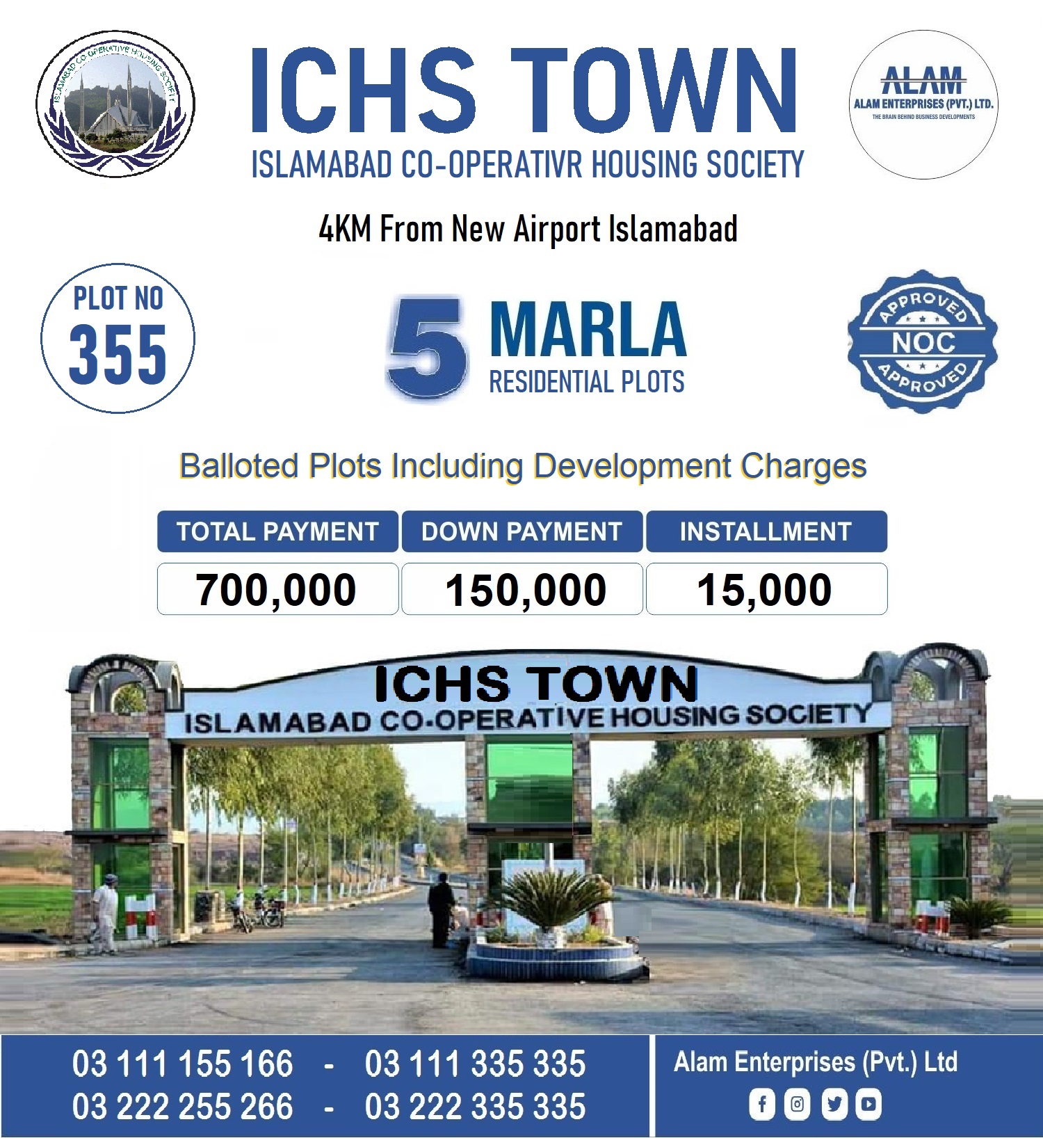  ICHS TOWN 5 Marla Plot for sale