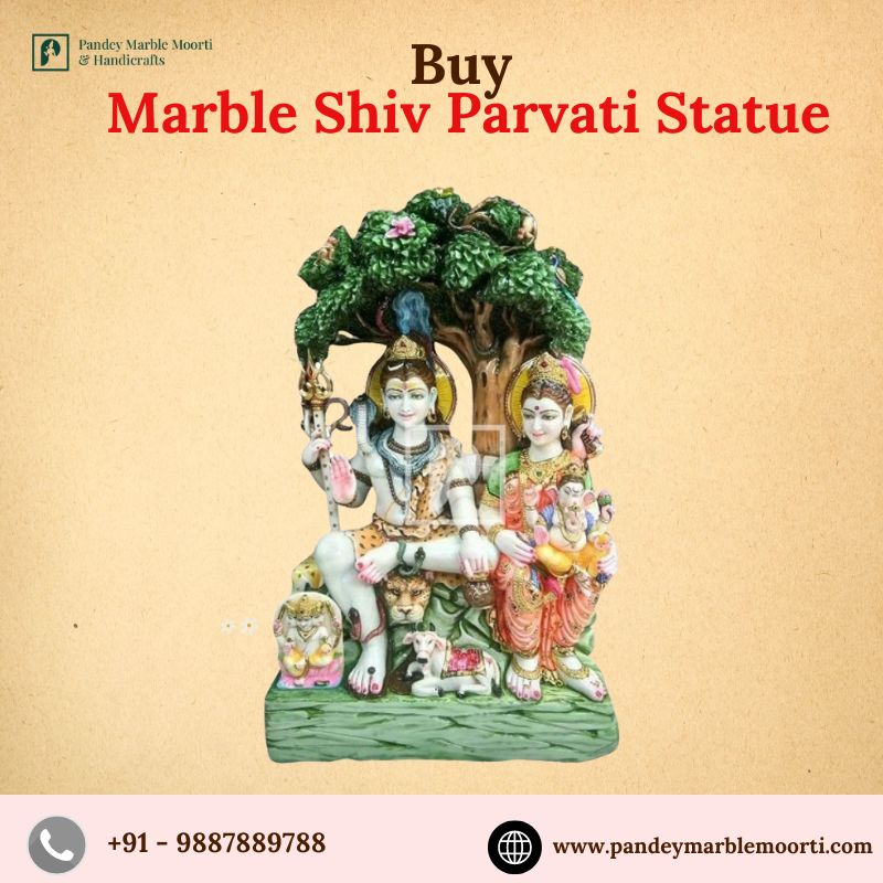  Buy Marble Shiv Parvati Statue