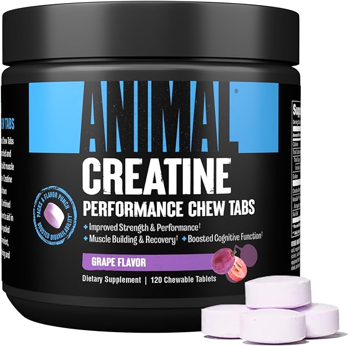  Animal Creatine Chews Tablets - Enhanced Creatine Monohydrate with AstraGin to Improve Absorption