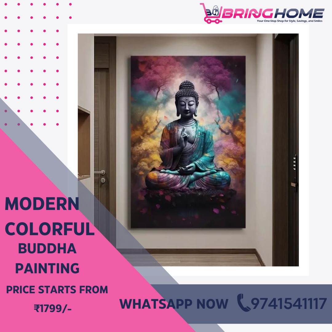  MODERN COLORFUL BUDDA PAINTING