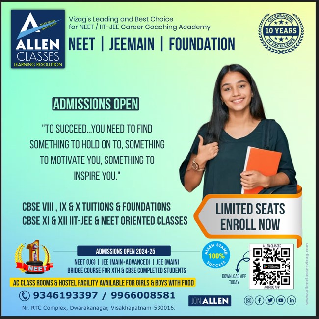  Best Coaching Centre in Visakhapatnam For CBSE VIII, IX & X TUITIONS & FOUNDATION