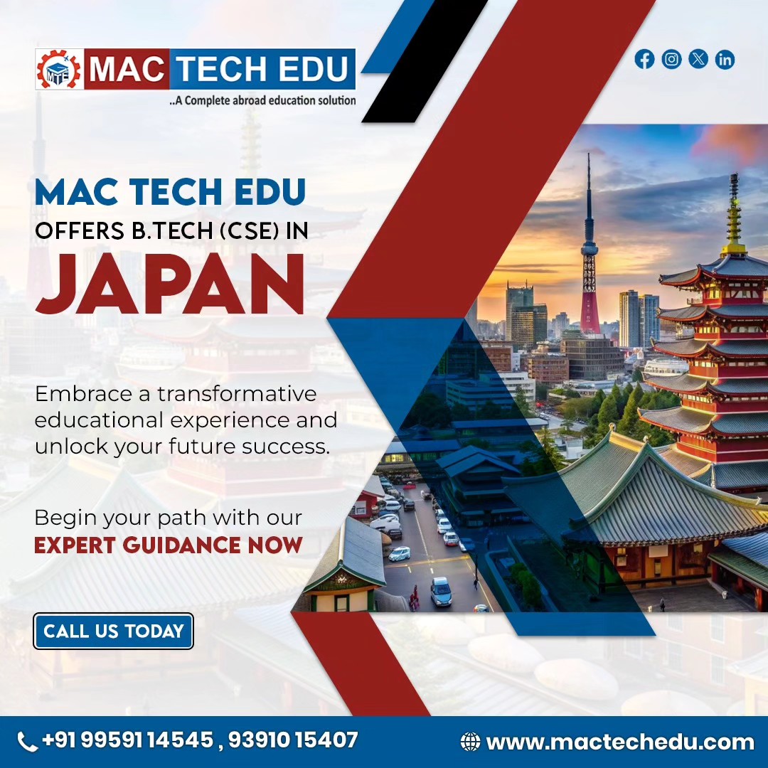  BTech CSE in Japan | Study Abroad After 12th with MAC TECH EDU