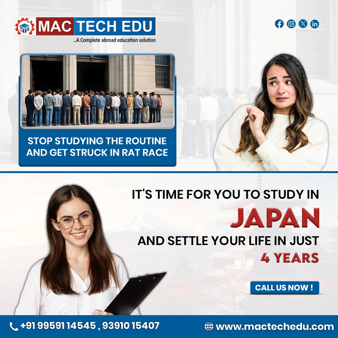  Best Abroad Study Option: Japan with MACTECHEDU – Settle in 4 Years