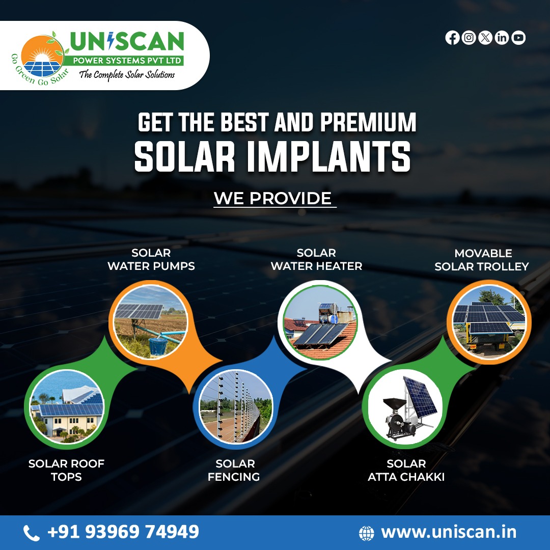  Top Solar Energy Systems Dealers in Secunderabad City| UNISCAN Solar power installations