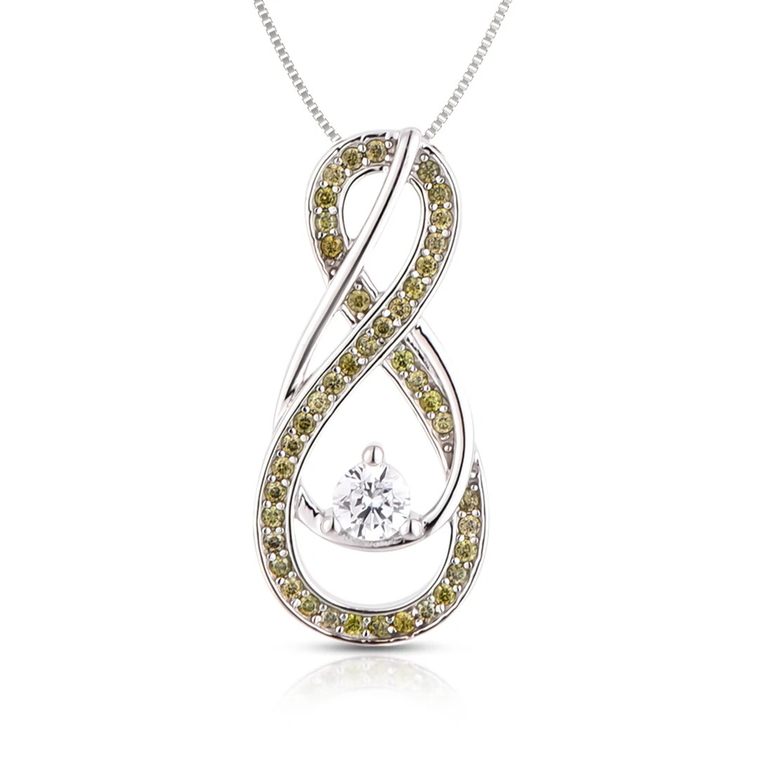  Perfect Gift for August Birthday - Peridot Infinity Necklace!