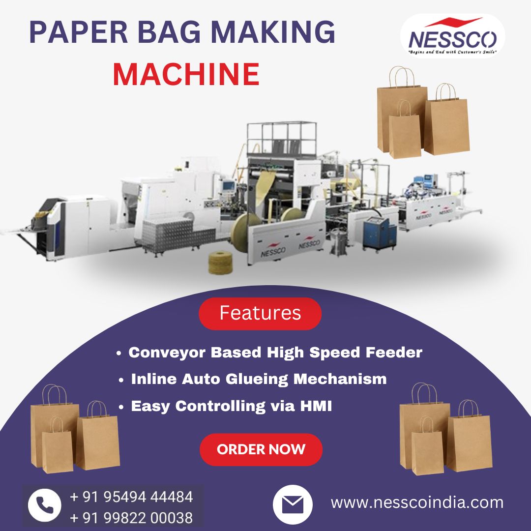  Shop Nessco Paper Bag Making Machine – Enquire Now