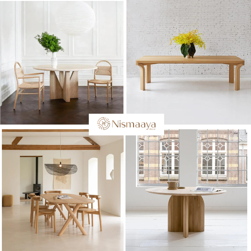  Shop Premium Wooden Dining Tables for Family Gatherings at Nismaaya Decor