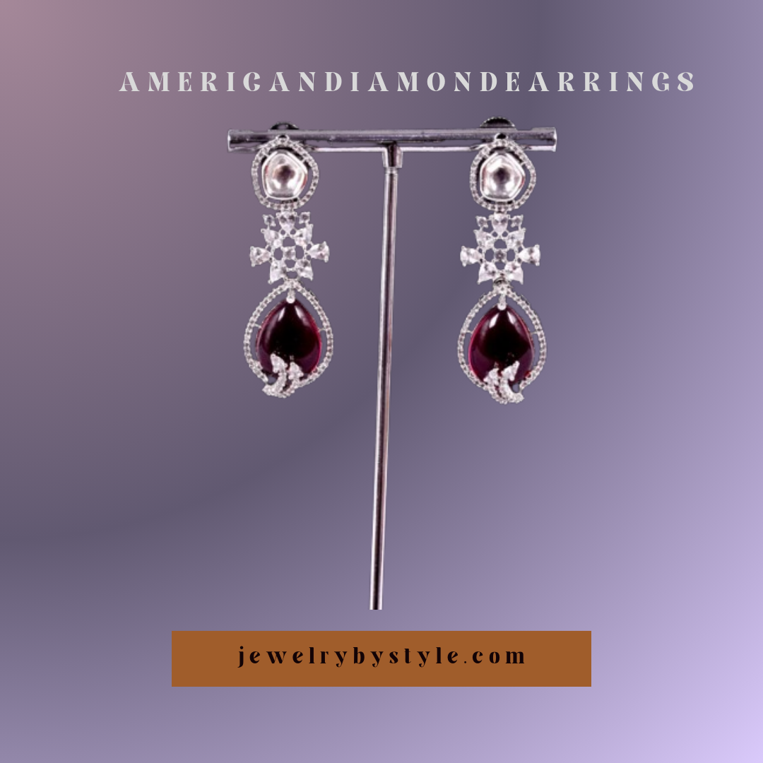  American Diamond Earrings : Gives  You Stylish Attractive Look