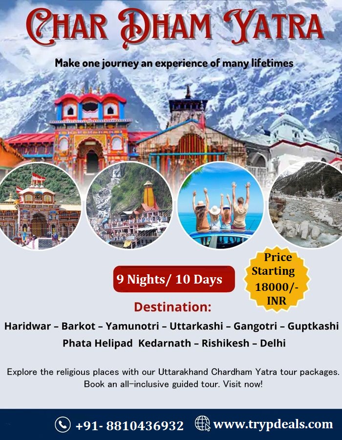  Chardham 5 Days Helicopter Tour Package from Dehradun with Trypdeals