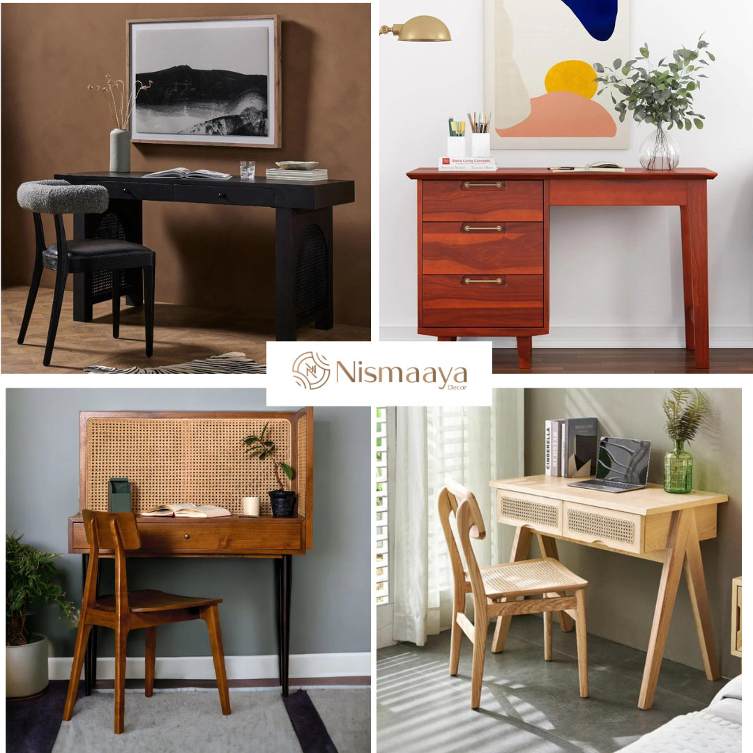  SHOP Premium Teak Wood Study Tables for a Stylish and Functional Workspace at Nismaaya Decor