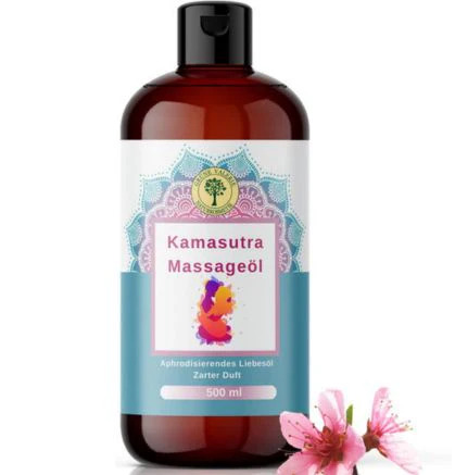  Kamasutra - Sex Öl - Erotisches Massageöl XXL 500 ML – Mit zarter Mandel & Vanille