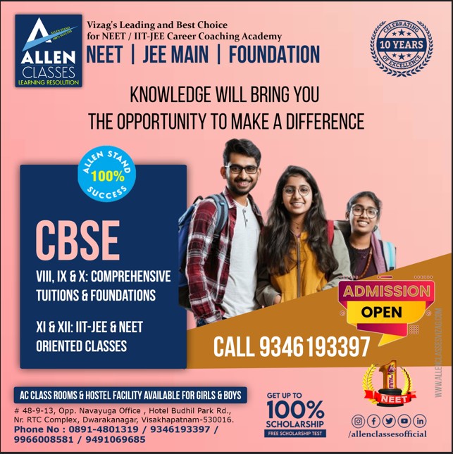  Best Leading Coaching Centers for NEET & IIT-JEE in Visakhapatnam - ALLEN CLASSES