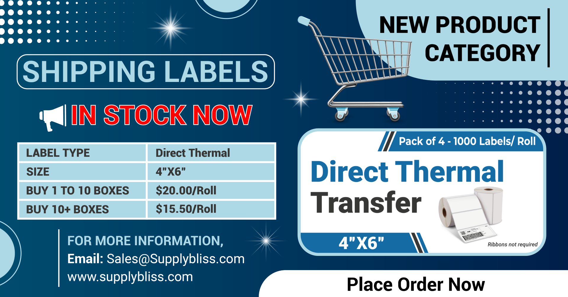  Wholesale 4"x6" Direct Thermal Transfer Labels – Crisp Prints, Great Prices!