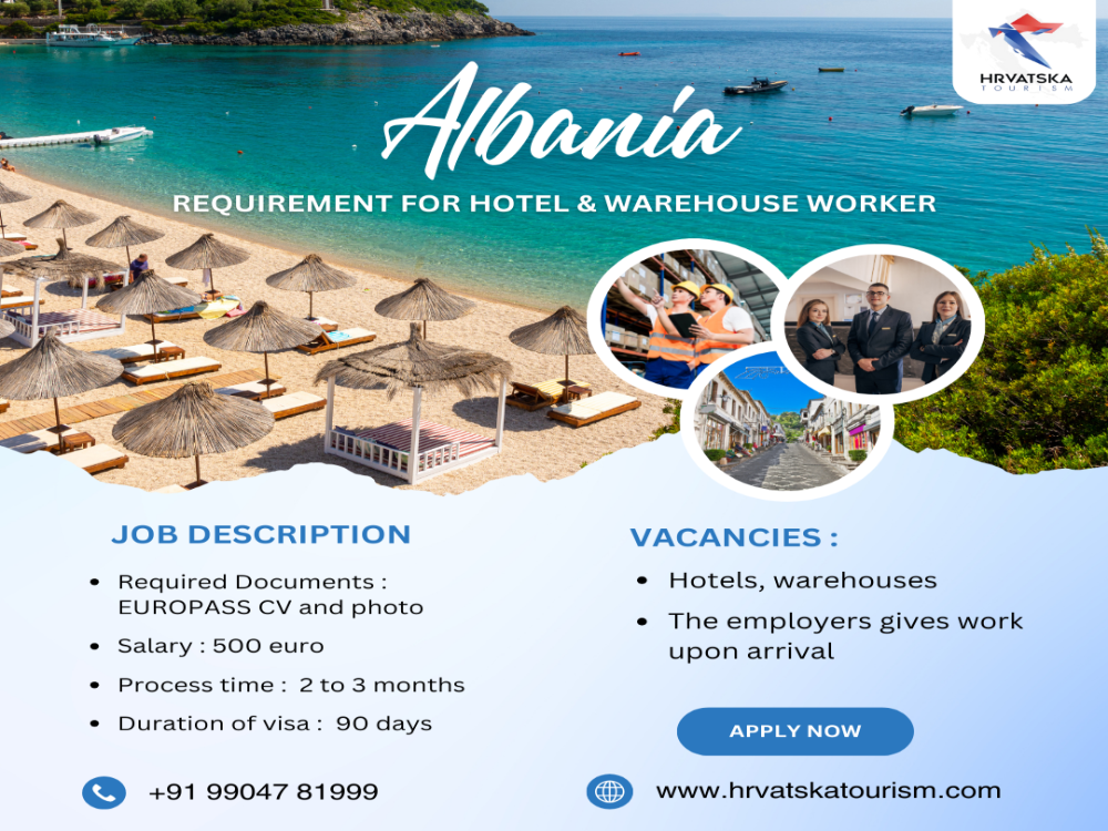  Jobs in Albania: Apply for Hotel & Warehouse Roles!