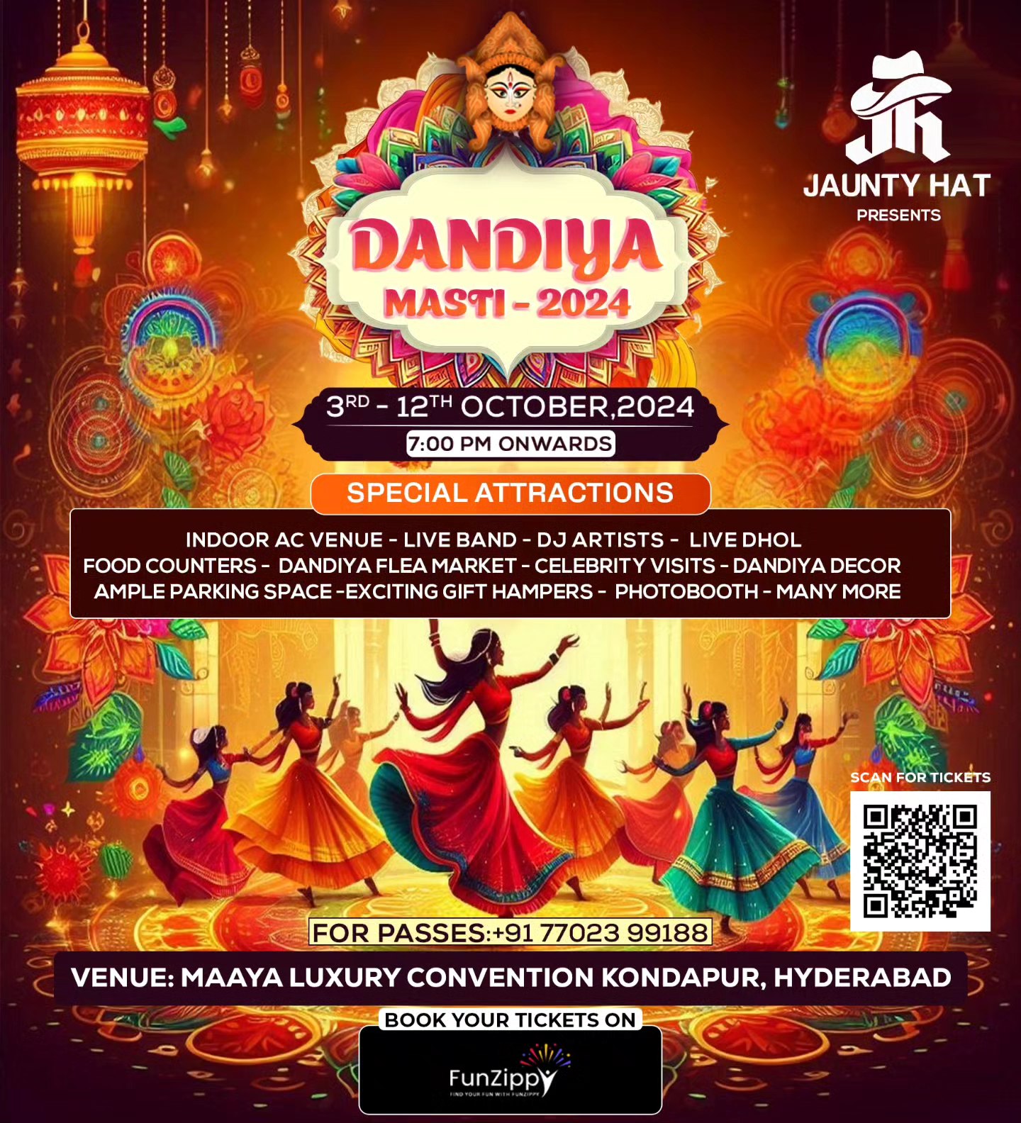  DANDIYA MAHOTSAV 2024: Exciting Dandiya Night at Hyderabad in uppal