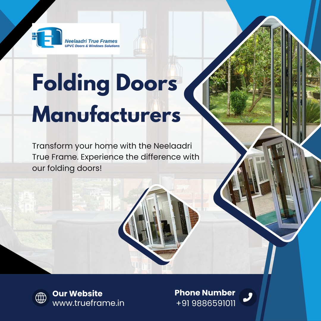  UPVC Folding Doors Manufacturers in Bangalore | True Frames