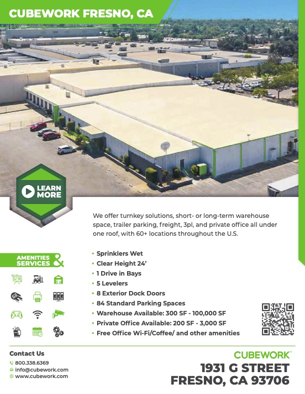  Flexible Warehouse Space at Cubework Fresno - No Hidden Fees